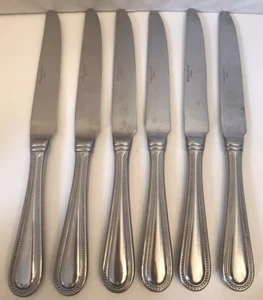 Set 6 coltelli da tavola Wallace CONTINENTAL BEAD 7 1/4” inox massiccio 18/10 usati in ottime condizioni - Foto 1 di 5