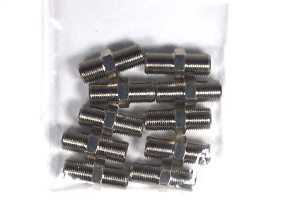 10 Universal F81 Barrel Connectors for Joining Coaxial Cable G-F81F - Image 1 of 4
