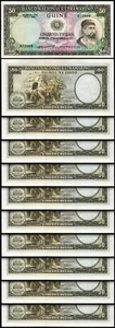 Portuguese Guinea 50 Escudos 1971, UNC, 10 Pcs LOT, P-44a - Picture 1 of 5
