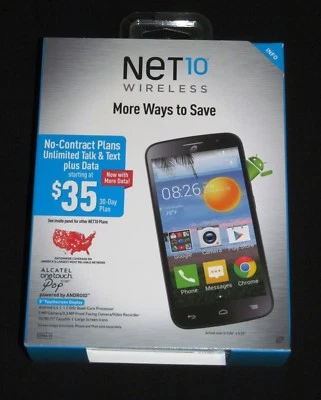Brand New Sealed NET10 Alcatel One Touch Pop Icon 5" 4GB Prepaid Android Phone - Image 1 of 3