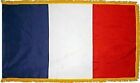 4 pieds x 6 pieds drapeau de la France avec frange dorée pour cérémonies, défilés, affichage intérieur