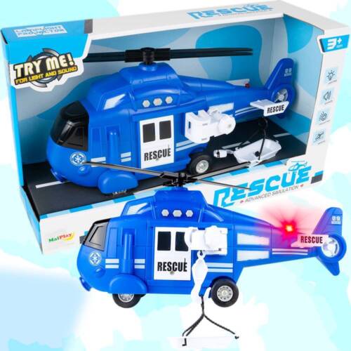 MalPlay Polizei-Hubschrauber Modell Spielzeug Maßstab 1:16 Interaktives Rettungs