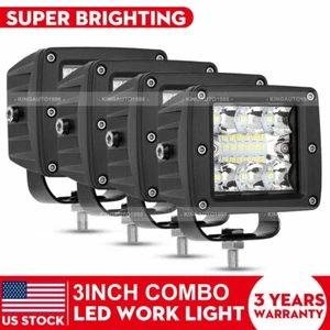 4x 3inch 120W LED Work Light Cube Pods Driving Work Fog SPOT Light /FLOOD Beam - Picture 1 of 12