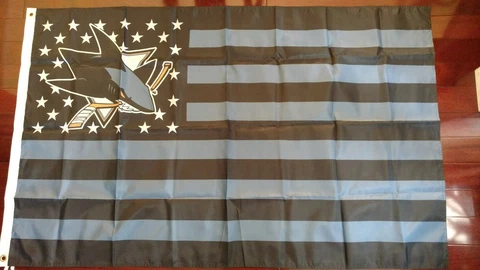 San Jose Sharks American 3x5 Flag. US seller. Free shipping within the US Cover