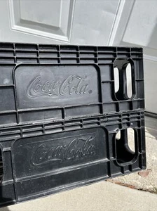 Coke, Coca Cola Black Crates Heavy Plastic Trays Crates 15" 🔥 Very Nice - Picture 1 of 7
