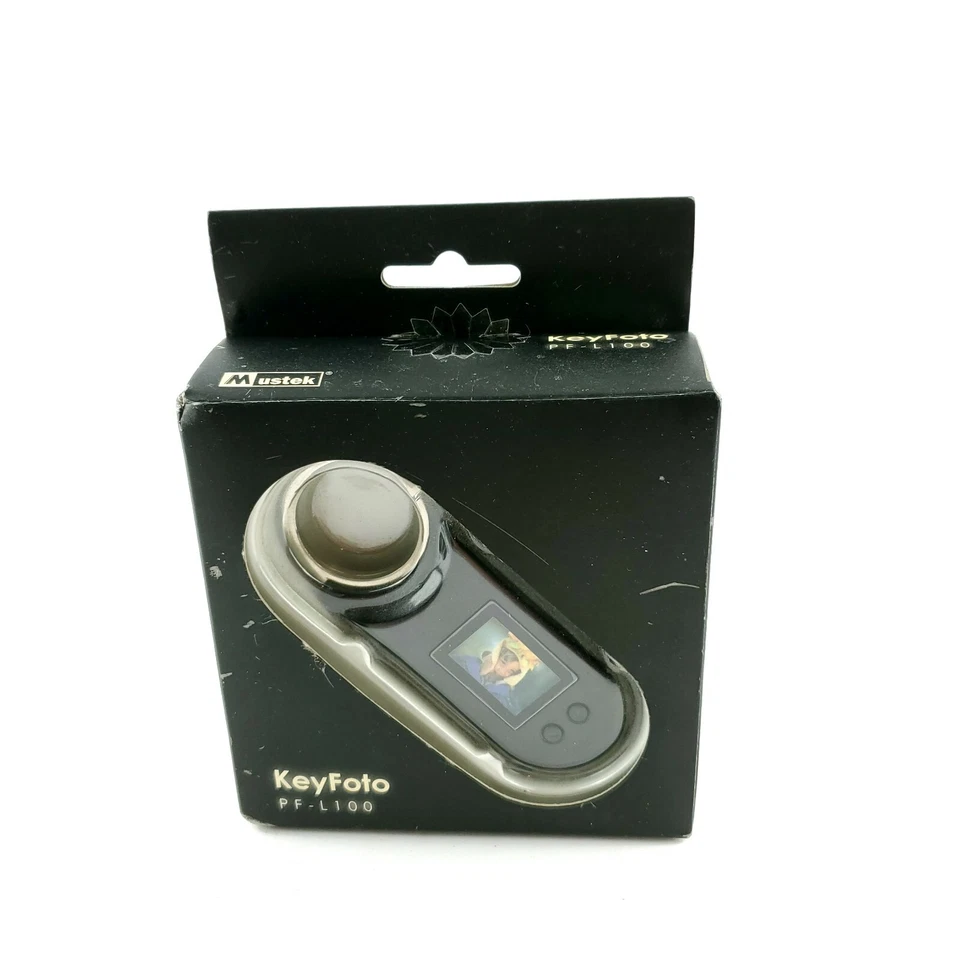 Mustek KeyFoto PF-L100 Key Chain Photo Viewer 1' OLED Screen 42 Pics USA Seller - Image 1 of 4