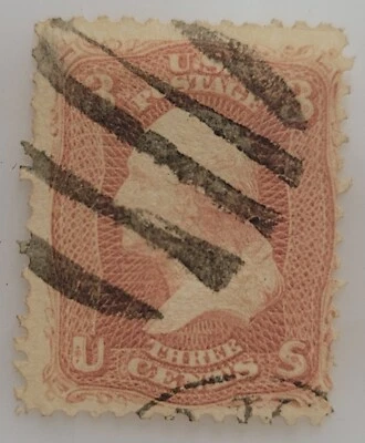 US STAMP 1867 Scott # 85. CLEAR SEAL, USED, NH. - Image 1 of 2