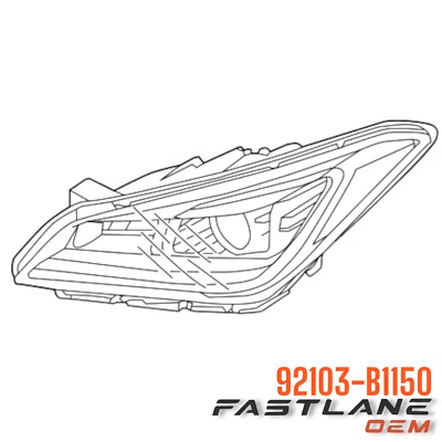 2014-2020 GENESIS G80 LEFT HEADLAMP HOUSING NEW OEM 92103-B1150 - Image 1 of 4