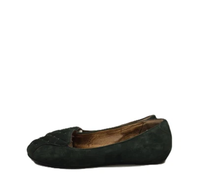Mocasín Clarks Indigo Gamuza Cuero Acolchado Sin Cordones Planos Verde Para Mujer Talla 7.5M Foto 1 de 4