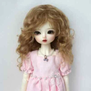 Pelucas BJD de mohair rizado suave para bebé 1/12 1/8 1/6 1/4 1/3 cabello rizado natural para muñeca - Imagen 1 de 12