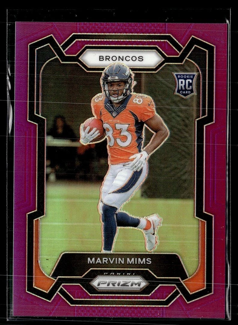 2023 PRIZM PURPLE /125 ROOKIE 327 Marvin Mims - Denver Broncos