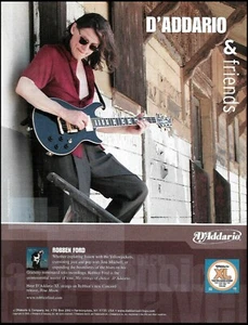 Robben Ford Blue Moon 2003 D'Addario Corde Chitarra Pubblicità 8x11 - Foto 1 di 3