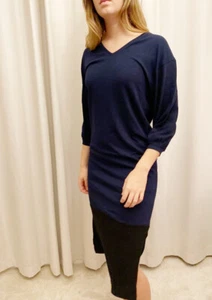 Ladies Nightwear Pjs Trendy Balloon Sleeves Slit 100% Cotton Midi Loung Tops - Picture 1 of 12