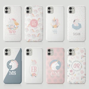 Tirita Personalised Phone Case for iPhone 16 15 14 13 12 Unicorns Kawaii Floral - Picture 1 of 18