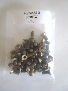 MS24668-2 Tornillo plano avellanado 10-32 x 1/2" cabeza de zócalo enchapada - Lote de 50 - Imagen 1 de 4