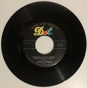 Louis Prima - Wonderland By Night 1960-7’ Single Record - Picture 1 of 4