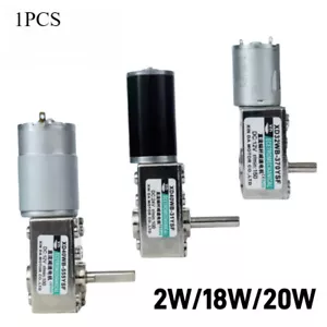 CW/CCW DC 12V 24V Turbo Worm Motor Right Angle Motor Adjustable Speed 10-500RPM - Picture 1 of 18