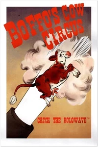 Circus, Clown, Carnivals Boffo's Cow Circus Vintage Poster - Picture 1 of 5