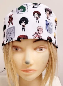 ATTACK ON TITAN ANIME CHIBI WHITE MEDICAL NURSE SCRUB CAP - Picture 1 of 7
