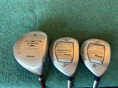 JUEGO DE MADERA FORJADA MIZUNO T-ZOID COMO NUEVO - Driver, 3 y 5 maderas, fundas para la cabeza - ¡¡GUAU!!! Foto 1 de 4
