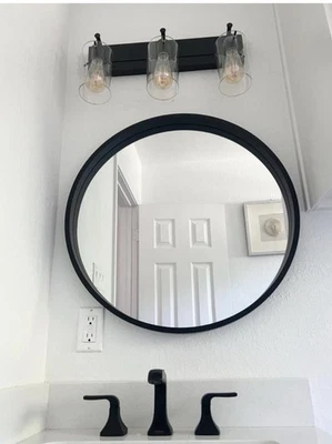 Luz de tocador de baño Hampton Bay Regan - negro mate Foto 1 de 4