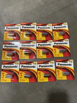 Paquete de 12 BATERÍAS de repuesto para sistema de alarma para cámara digital Panasonic CR123APA/1B Foto 1 de 3