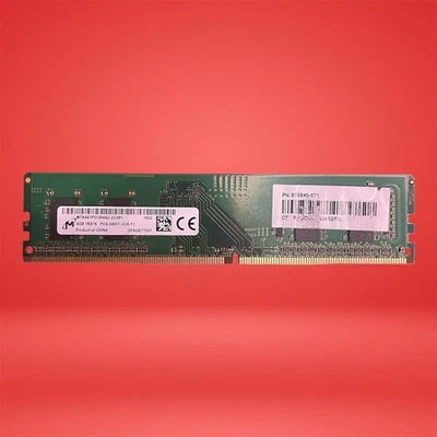 Micron 4GB DDR4 Desktop Memory Module PC4-2400T UDIMM MTA4ATF51264AZ-2G3B1 - Image 1 of 4