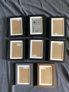 Ikea Ribba Black Brown Grey Dual Use 3 1/2 x 5 5”x 7 Picture frame Lot 8 Frames - Picture 1 of 8