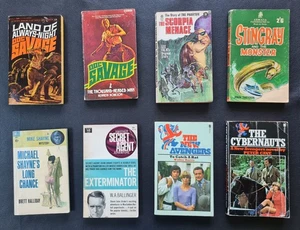 Vintage paperbacks from 1960s and 1970s – New Avengers Doc Savage Secret Agent - Picture 1 of 2