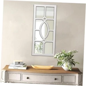 Hanging Rustic Window Mirrors for Wall Decor 30 x 13 inches, Farmhouse - Picture 1 of 7