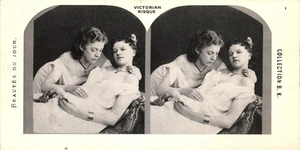Victorian Risque Stereoview Stereo Classics 1978 negro blanco dos mujeres - Imagen 1 de 2