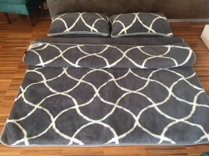 Luxus Set Wolle Bettenset Alpakawolle Doppelbett Decke Bettdecke 2 Kissen 45x75 - Picture 1 of 7