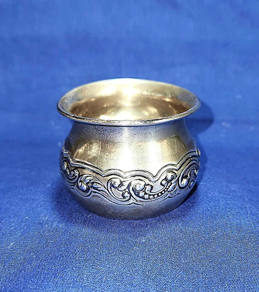 GORHAM Sterling Silver Small Bowl  Scroll Trim Mono 2" x 1.50"  38g - Image 1 of 4