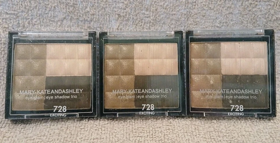 Lot of 3 Mary-Kate And Ashley Eye Glam Eye shadow Trio # 728 Exciting- Sealed - Image 1 of 1