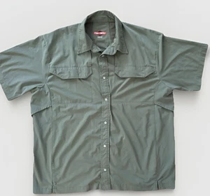 Tru-Spec Shirt Men's Xlarge Vented Snaps Green Button Down Short Sleeve Tactical - Picture 1 of 14
