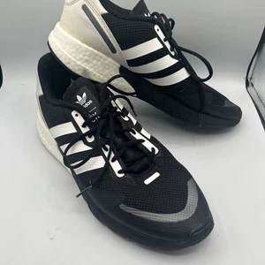ADIDAS ORIGINALS MENS ZX 1K BOOST SEASONALITY SNEAKER SHOES BLACK WHITE SIZE 12 - Picture 1 of 10