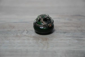 Vintage SWAROVSKI Crystal Jeweled Rhinestone FROG Trinket Box, JAY STRONGWATER - Picture 1 of 8