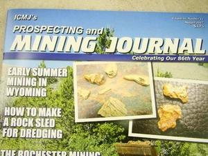 ICMJ's Prospecting & Mining Journal Magazine August 2017, GOLD!!! DIY Steinschlitten - Bild 1 von 8