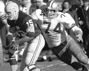 Dallas Cowboys BOB LILLY Sacks Bart Starr Glossy 8x10 Photo NFL Football Print - Picture 1 of 1