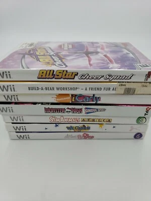 Nintendo Wii 7 Games Lot Cheer Squad Build a Bear iCarly Monster High Sim LPS  - Image 1 of 4