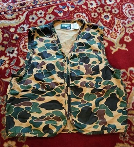 Vintage SafTBak Duck Camouflage Hunting Vest Game Pouch Size M Altoona PA USA - Picture 1 of 11