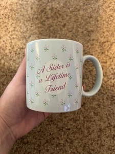 A Sister is a Lifetime Friend Floral RUSS Coffee Mug - Picture 1 of 3