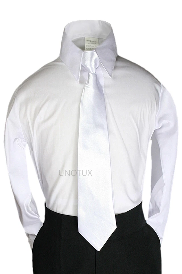 New Satin Solid 23 COLOR Clip on NECK Tie Only for Baby Toddler Boy Formal Suit - Image 1 of 1