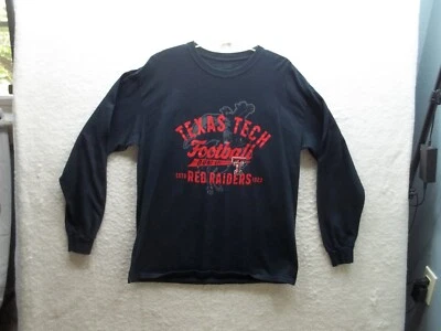 Camiseta Texas Tech Red Raiders Para Hombres Negra Gráfica Manga Larga Talla L Foto 1 de 4