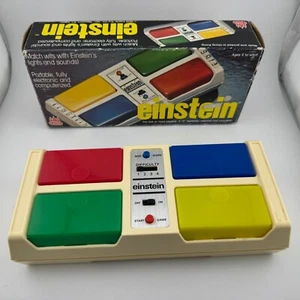 Einstein Handheld Electronic Matching Game w/Box 1979 Castle Toy PARTS OR REPAIR - Picture 1 of 9
