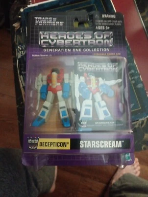 G1 Collection Transformers Decepticon Starscream Heroes of Cybertron Hasbro 2001 - Image 1 of 4