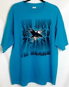Vintage 1994 San Jose Sharks NHL Hockey T-Shirt Competitor USA Single Stitch EUC - Picture 1 of 12