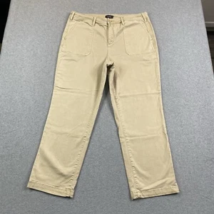 NYDJ Not Your Daughters Jeans Pants Womens 16 34x26 Straight Ankle Chino Beige * - Picture 1 of 22