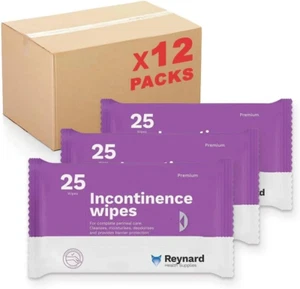 Incontinence Adult Wipes, 25 Wipes, Carton of 12 Packs, RHS103-CTN - Picture 1 of 12
