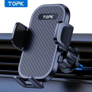 TOPK Car Phone Holder Mount Air Vent Cell Phone Holder for Car Hands Free Easy - Picture 1 of 7